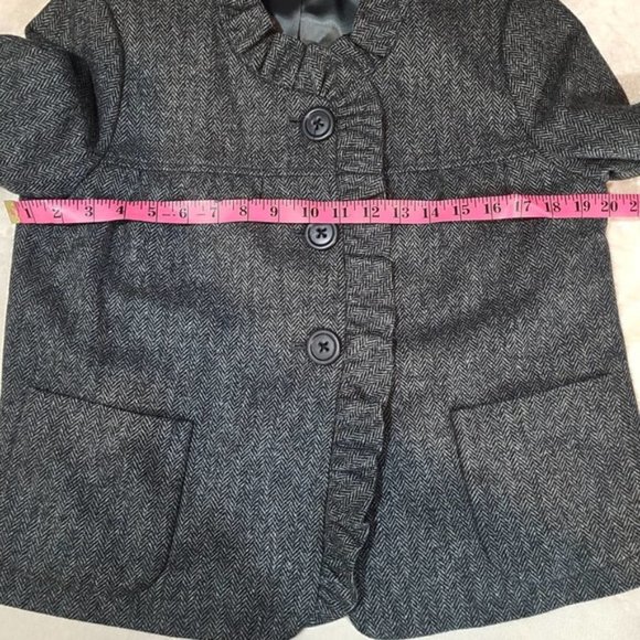 J. Crew Gray Ruffle Jacket - Picture 5 of 8